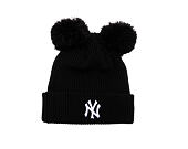 Damen Mütze New Era - MLB Double Pom Beanie - NY Yankees - Black / White