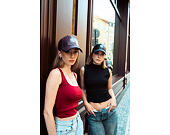 Damen Kappe New Era - MLB Contrast Stitch PU Leather 9FORTY - NY Yankees - Black / White