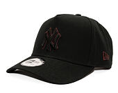 Kappe New Era - MLB Team Outline 9FORTY A-Frame - NY Yankees - Black / Burgundy