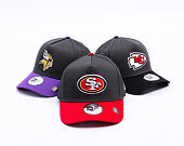 Kappe New Era - NFL Charcoal Drop 9FORTY A-Frame - San Francisco 49Ers - Steel Clouds / Scarlet