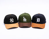 Kappe New Era - MLB Suede Visor 9FORTY A-Frame - Detroit Tigers - Navy / Brown