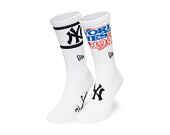 Socken New Era - MLB WS Crew Socks 2pk - NY Yankees - White