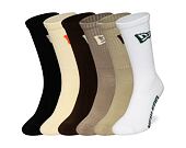 Socken New Era - Flag Crew Socks 6pk - Earth Palette