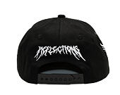 Kappe Reflection Luxury Shine Loud Snapback - Satin Schwarz / Weiß