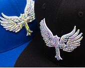 Kappe Reflection Luxury Shine Loud Snapback - Satin Schwarz / Weiß