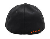 Kappe Oakley - Bark Embossed Hat - Pitch Black/Flame Red