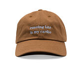 Kappe 8by8 - Dadcap - "running late is my cardio" - Brown/Sky Blue