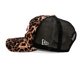 Damen Kappe New Era - Branded Leopard 9FORTY M-CROWN Trucker - Camel