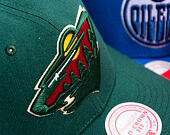 Kappe Mitchell & Ness - Minnesota Wild - Team Ground 2.0 Pro Snapback - Hunter Green