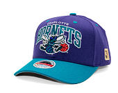 Kappe Mitchell & Ness - NBA Team Arch Snapback - Charlotte Hornets - Purple / Teal
