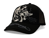 Kappe Ed Hardy - Mono Giant Dragon Twill Front Mesh Trucker - Black/Black