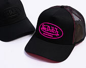 Kappe Von Dutch - Trucker - Rubber Logo Black/Electric Pink