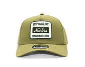 Kappe New Era - Branded Buffalo Patch Linen 9FORTY A-Frame - New Olive