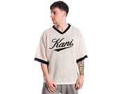 T-Shirt Karl Kani - Cursive Varsity Crochet Boxy T-Shirt White