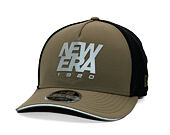 Kappe New Era - Branded Reflective 9FORTY M-CROWN A-Frame Trucker - New Olive