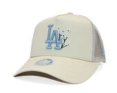 Damen Kappe New Era - MLB Floral 9FORTY A-Frame Trucker - LA Dodgers - Cream / Sky Blue