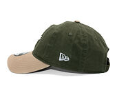 Kappe New Era - MLB Mini Logo Washed Contrast 9TWENTY - Oakland Athletics - New Olive / Camel