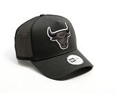 Kappe New Era - NBA Outline 9FORTY A-Frame Trucker - Chicago Bulls - Steel / White