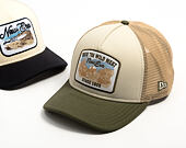 Kappe New Era - Branded Wild West Patch 9FORTY M-CROWN A-Frame Trucker - New Olive / Stone