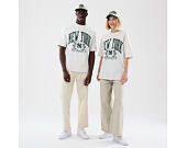 T-Shirt New Era - MLB Arch Graphic Oversized Tee - NY Yankees - Heather Grey