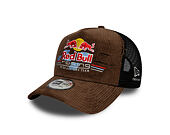 Kappe New Era - F1 Distressed Cord 9FORTY A-Frame Trucker - RED BULL F1 - Chestnut Brown