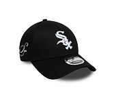 Kappe New Era - MLB Side Script 9FORTY M-CROWN - Chicago White Sox - Black