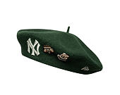 Baskenmütze New Era - MLB IMAGE DROP Retro Pin Beret - NY Yankees - Green