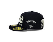 Kappe New Era - MLB IMAGE DROP All-Over 59FIFTY Low Profile - NY Yankees - Navy