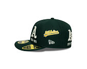 Kappe New Era - MLB IMAGE DROP All-Over 59FIFTY Low Profile - Oakland Athletics - Green