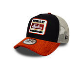Kappe New Era - Branded Patch Cord 9FORTY A-Frame Trucker - Navy / Warm Flame