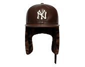 Kappe New Era - MLB IMAGE DROP Leather Dog-Ear 59FIFTY - NY Yankees - Deep Auburn