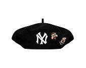 Baskenmütze New Era - MLB IMAGE DROP Retro Pin Beret - NY Yankees - Black