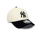 Kappe New Era - MLB Cord 9FORTY M-CROWN - NY Yankees - Cream / Navy