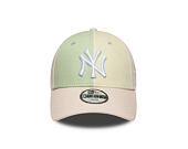 Kinder Kappe New Era - MLB Color Block 9FORTY - NY Yankees - Blush Pink / Soft Grass