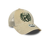 Damen Kappe New Era - Branded Velour 9FORTY M-CROWN A-Frame Trucker - Cream