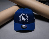 Kappe New Era - MLB Wordmark 9FORTY A-Frame Trucker - LA Dodgers - Royal