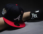 Kappe New Era - MLB IMAGE DROP Cooperstown Icon 59FIFTY - Atlanta Braves - Navy / Scarlet