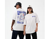 T-Shirt New Era - Branded PIzza Time Graphic Oversized Tee - White
