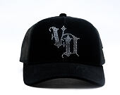Damen Kappe Von Dutch - Baseball - Velvet Rhinestone Logo - Black