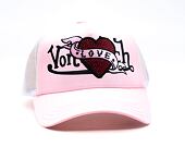 Damen Kappe Von Dutch - Trucker - Love Patch - Light Pink