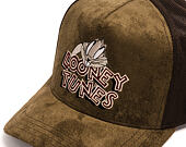 Kappe Capslab - Looney Tunes Trucker - Bugs Bunny Logo Peek Suede - Olive / Brown