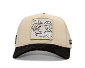 Kappe Capslab - Tom & Jerry Trucker - Tom Line Art Suede Visor - Off White / Black