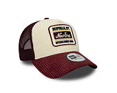 Kappe New Era - Branded Cord Visor 9FORTY A-Frame Trucker - Maroon / Stone