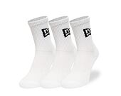 Socken New Era - Flag Crew 3Pack - White
