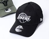 Kappe New Era 9FORTY NBA Essential Outline - LA Lakers - Black