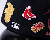 Kappe New Era 59FIFTY MLB Script 5 Boston Red Sox Navy / Red