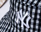 Damen Bucket Mütze New Era MLB Womens Gingham Tapered Bucket - NY Yankees - Black