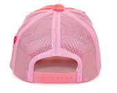 Kappe Reflection Luxury Fuzzy Trucker - Koralle Pink / Weiß