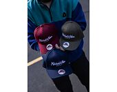 Kappe Mitchell & Ness Branded 110 Stretch-Snap Pinscript "Classic Red" - Navy