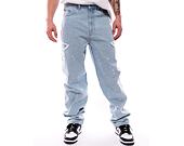 Hose Karl Kani OG Baggy Five Pocket Paintsplatter Denim Bleached blue/white